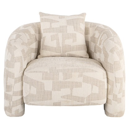 Richmond Interiors Lounge Stuhl Tuscany beige graffic Lounge Stuhl Richmond Interiors