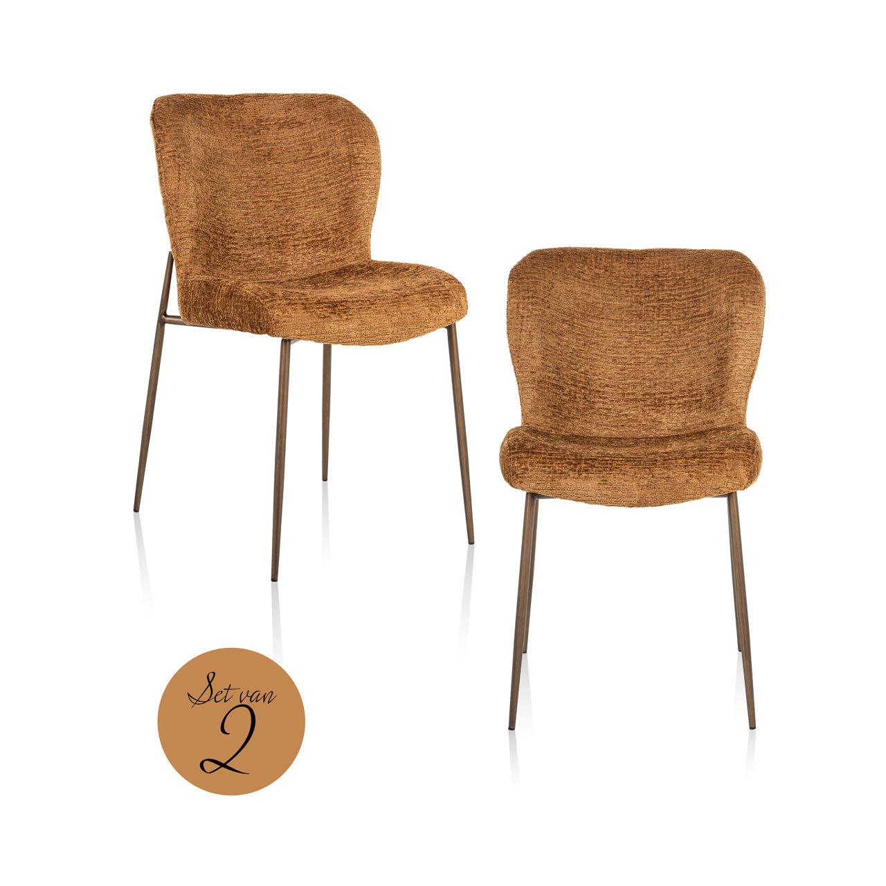Richmond Interiors Esszimmerstuhl Odarby cognac fusion (Set of 2) Esszimmerstuhl Richmond Interiors