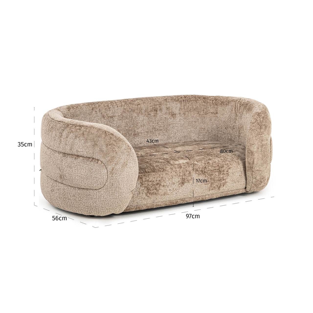 Richmond Interiors Hundebett Bingo taupe chenille Hundebett Richmond Interiors