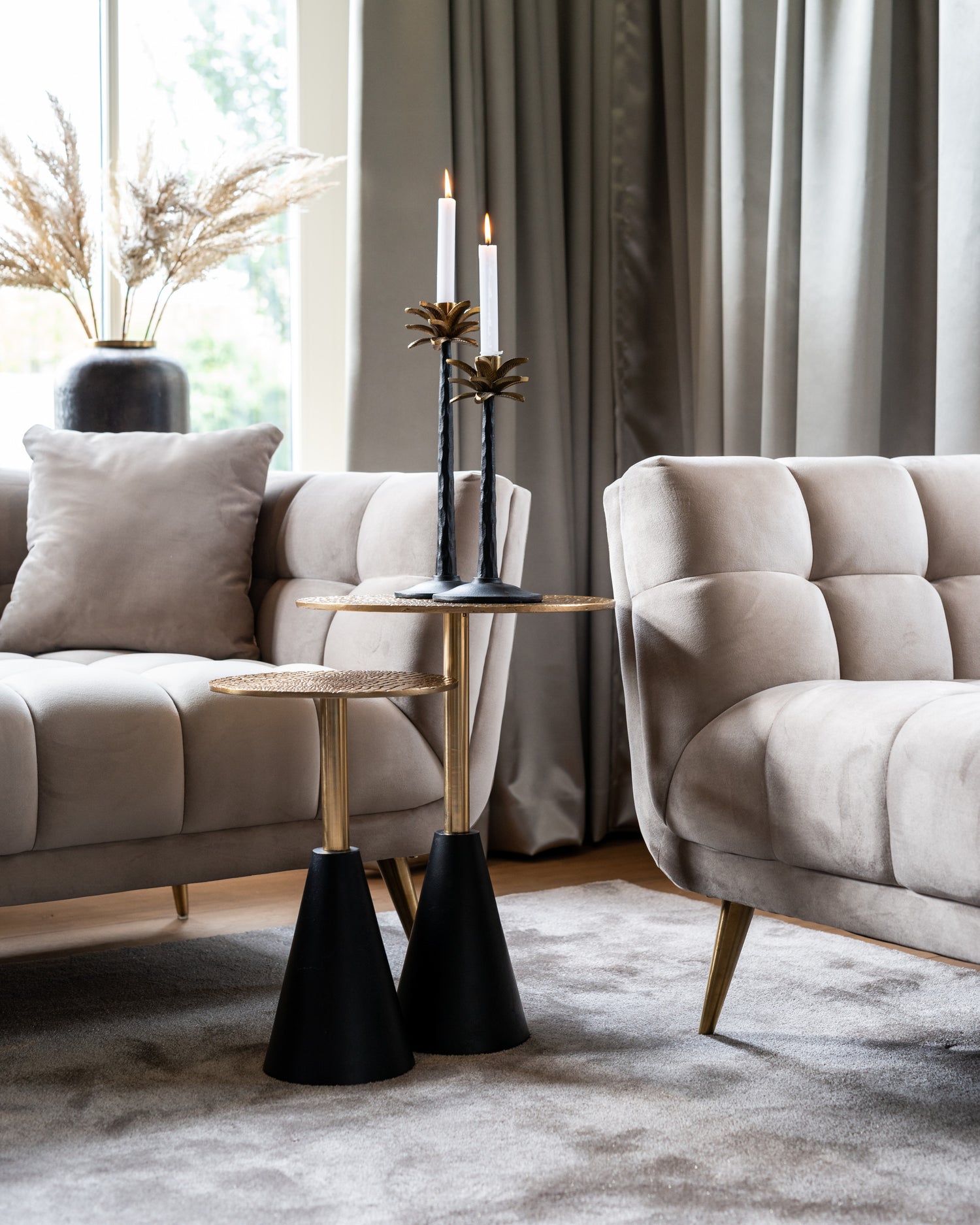 Richmond Interiors Lounge Stuhl Huxley khaki velvet Lounge Stuhl Richmond Interiors