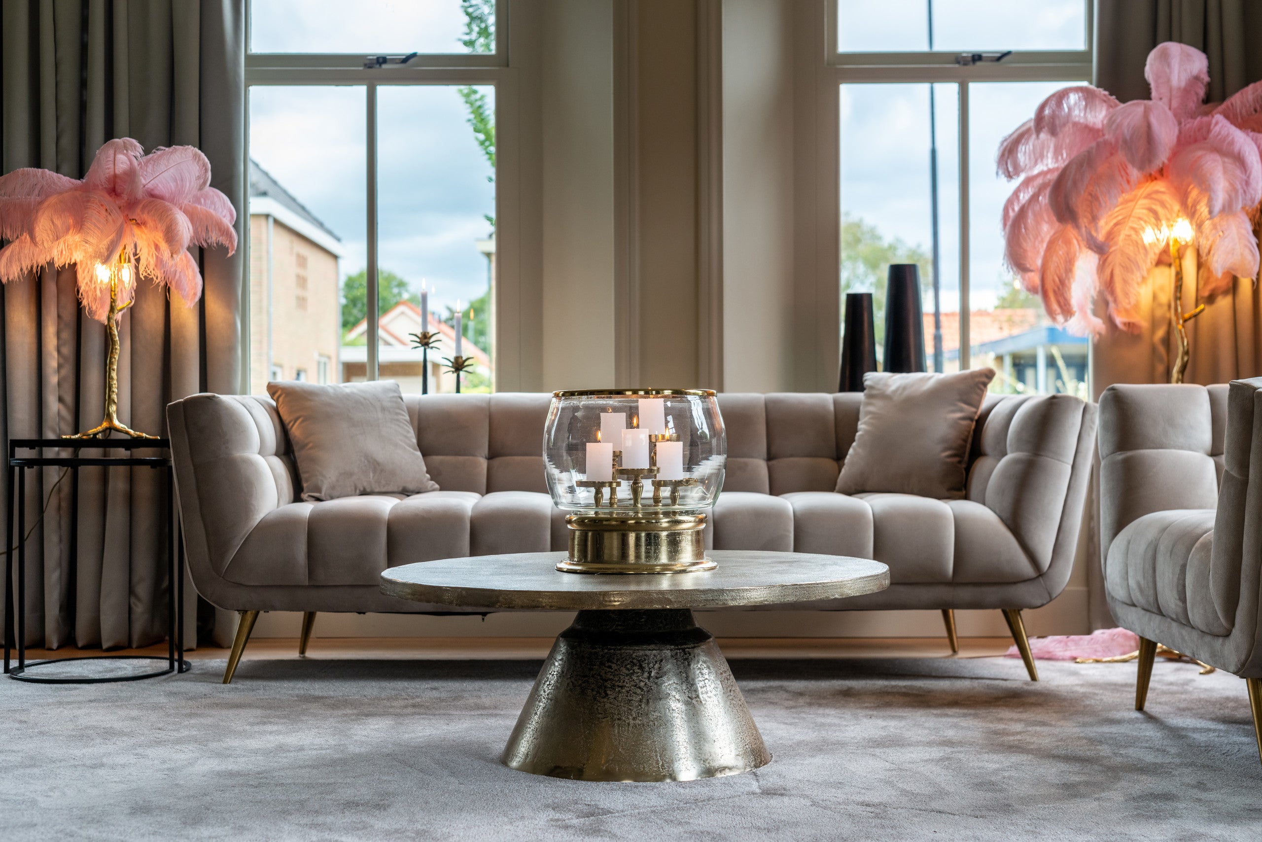 Richmond Interiors Lounge Stuhl Huxley khaki velvet Lounge Stuhl Richmond Interiors