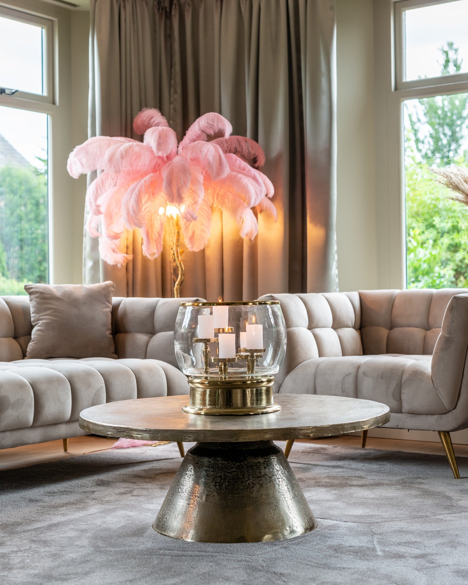 Richmond Interiors Lounge Stuhl Huxley khaki velvet Lounge Stuhl Richmond Interiors
