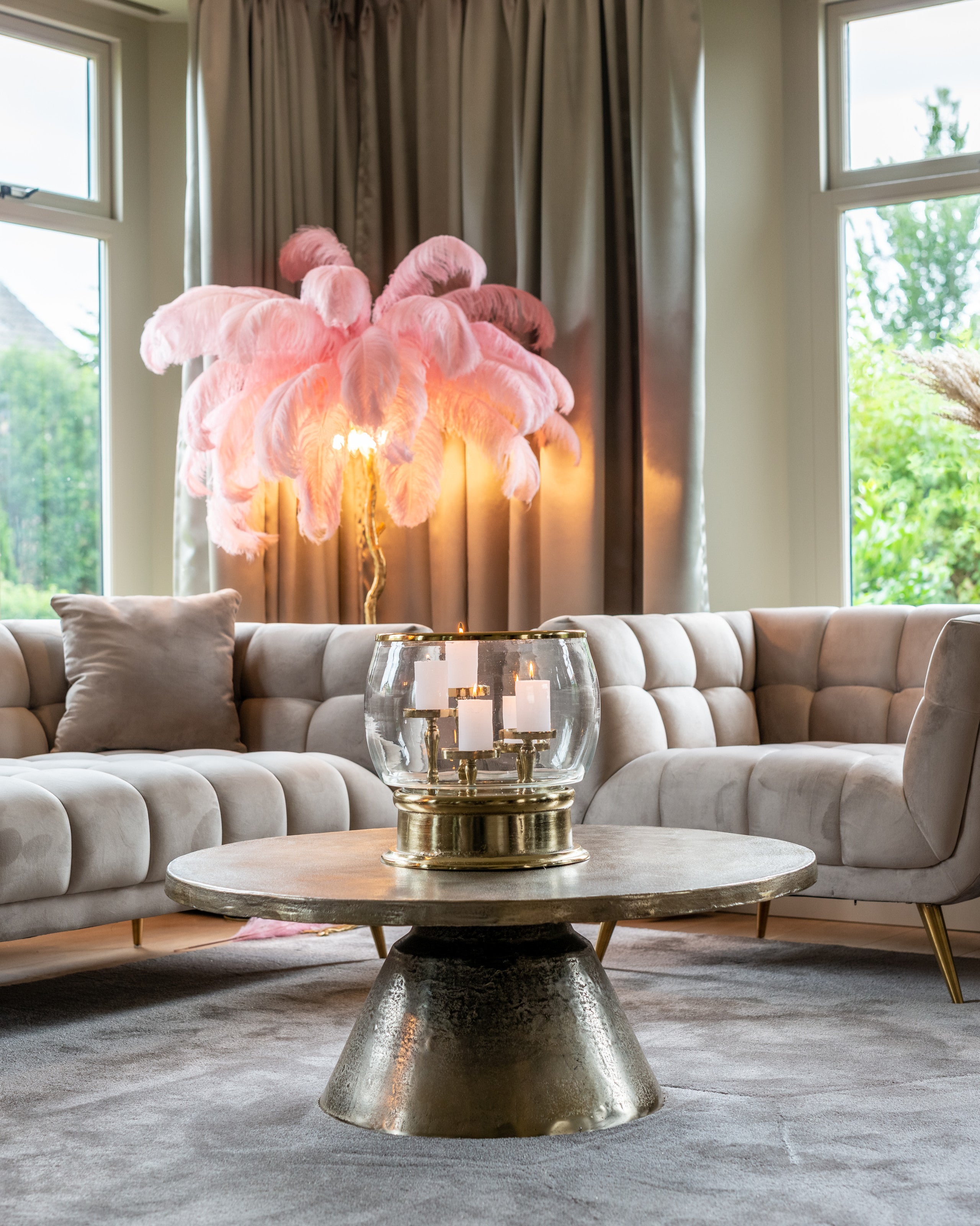 Richmond Interiors Lounge Stuhl Huxley khaki velvet Lounge Stuhl Richmond Interiors