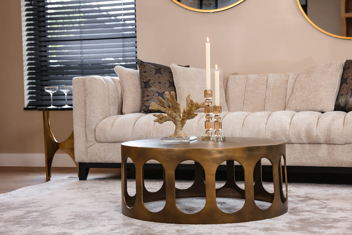 Richmond Interiors Couchtisch Du Pont brushed gold Richmond Interiors