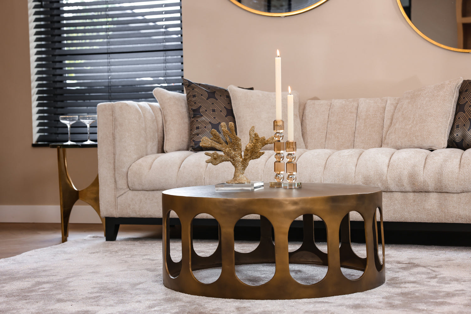Richmond Interiors Kerzenhalter Meral brown small Kerzenhalter Richmond Interiors