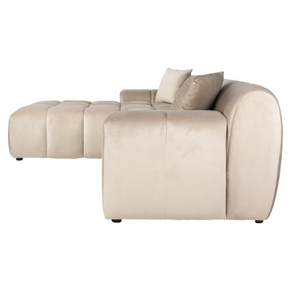 Richmond Interiors Couch Cube 3 Sitzer + Lounge Links (Quartz Khaki 903) 4-Sitzer Sofa Richmond Interiors