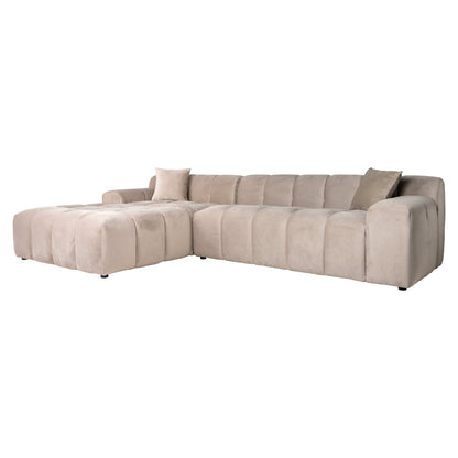 Richmond Interiors Couch Cube 3 Sitzer + Lounge Links (Quartz Khaki 903) 4-Sitzer Sofa Richmond Interiors