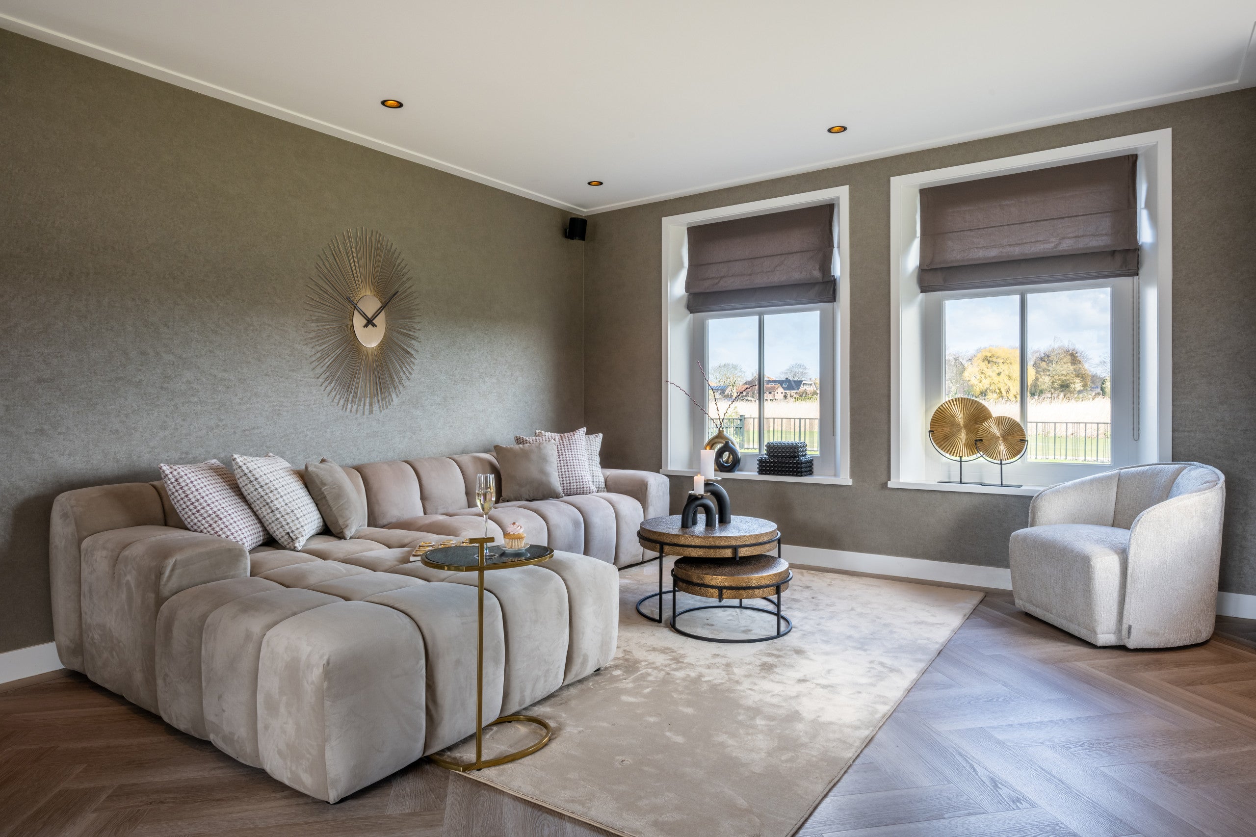 Richmond Interiors Kerzenhalter Livi black/gold large Kerzenhalter Richmond Interiors