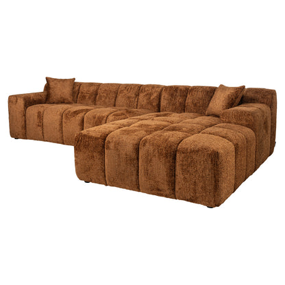 Richmond Interiors Sofa Cube lovely cinnamon 3-seater + lounge right Sofa Richmond Interiors