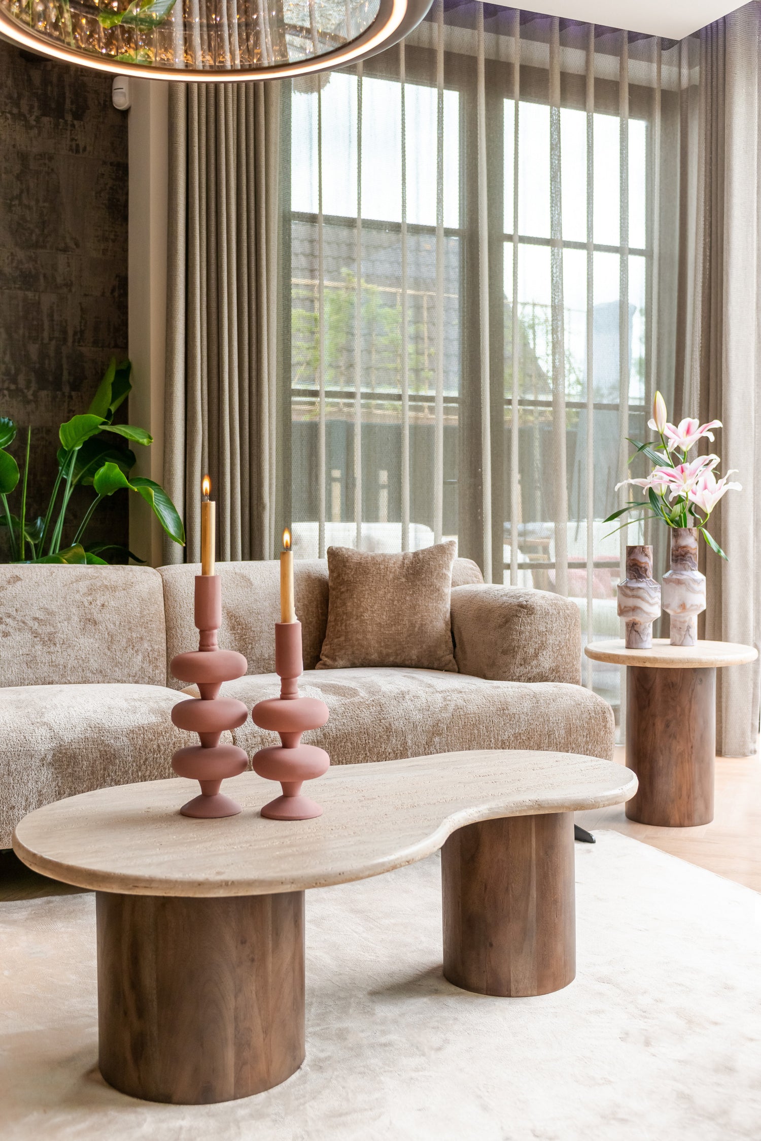 Richmond Interiors Beistelltisch Douglas brown 50Ø