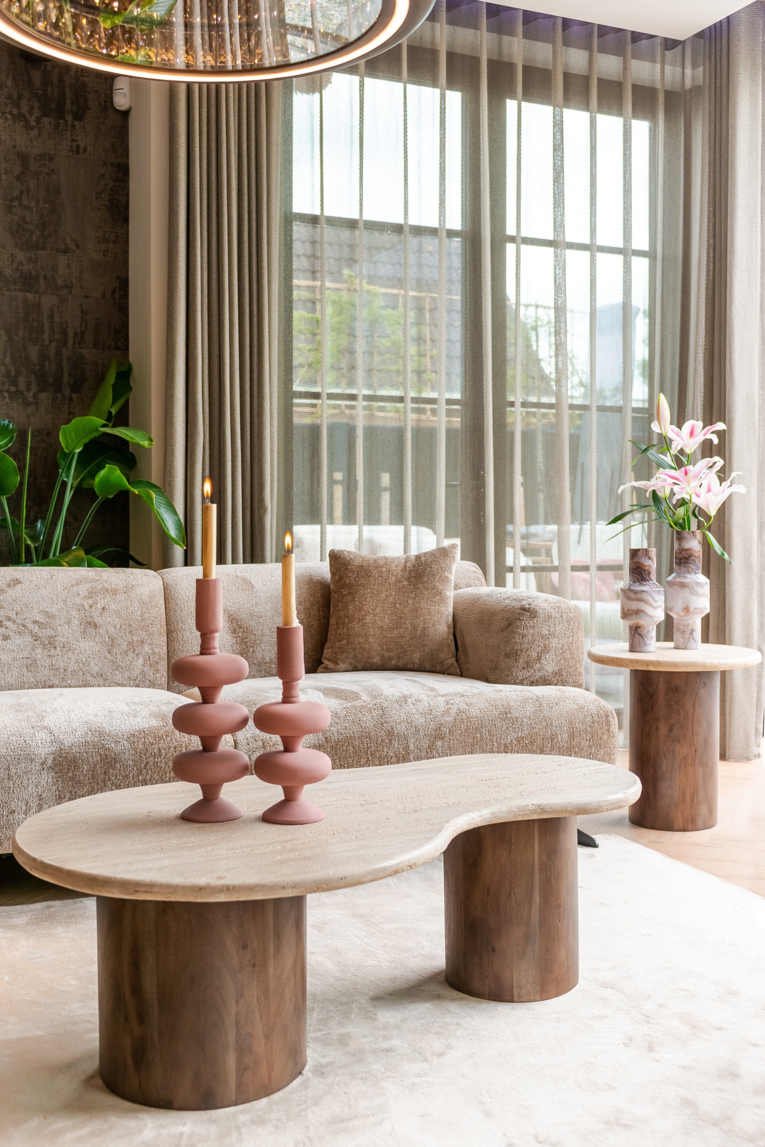 Richmond Interiors Beistelltisch Douglas brown 50Ø