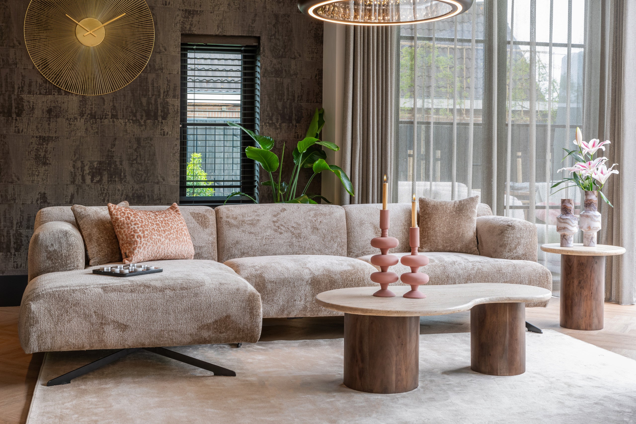 Richmond Interiors Beistelltisch Douglas brown 50Ø