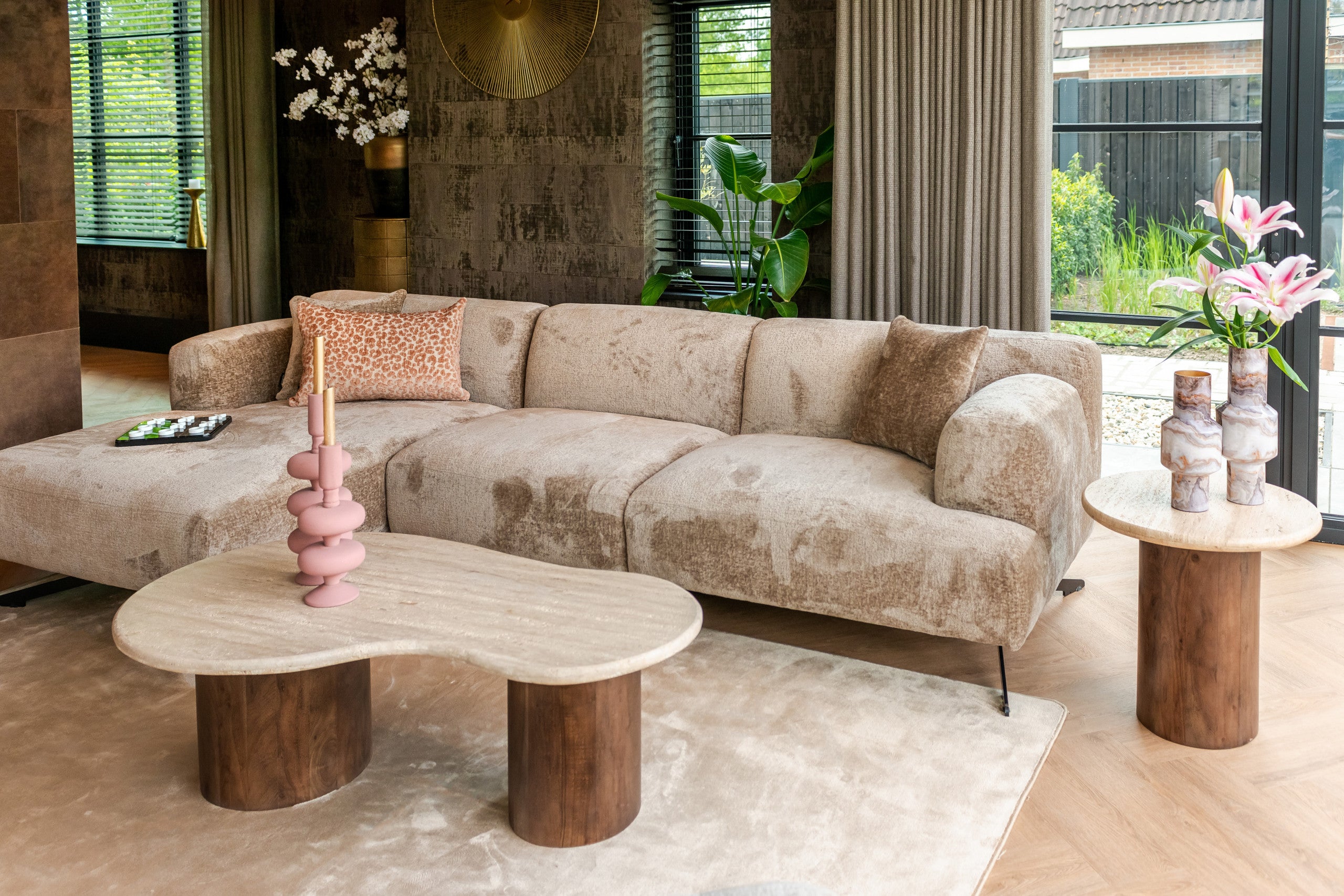 Richmond Interiors Beistelltisch Douglas brown 50Ø