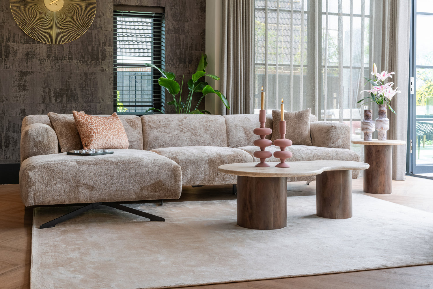 Richmond Interiors Beistelltisch Douglas brown 50Ø