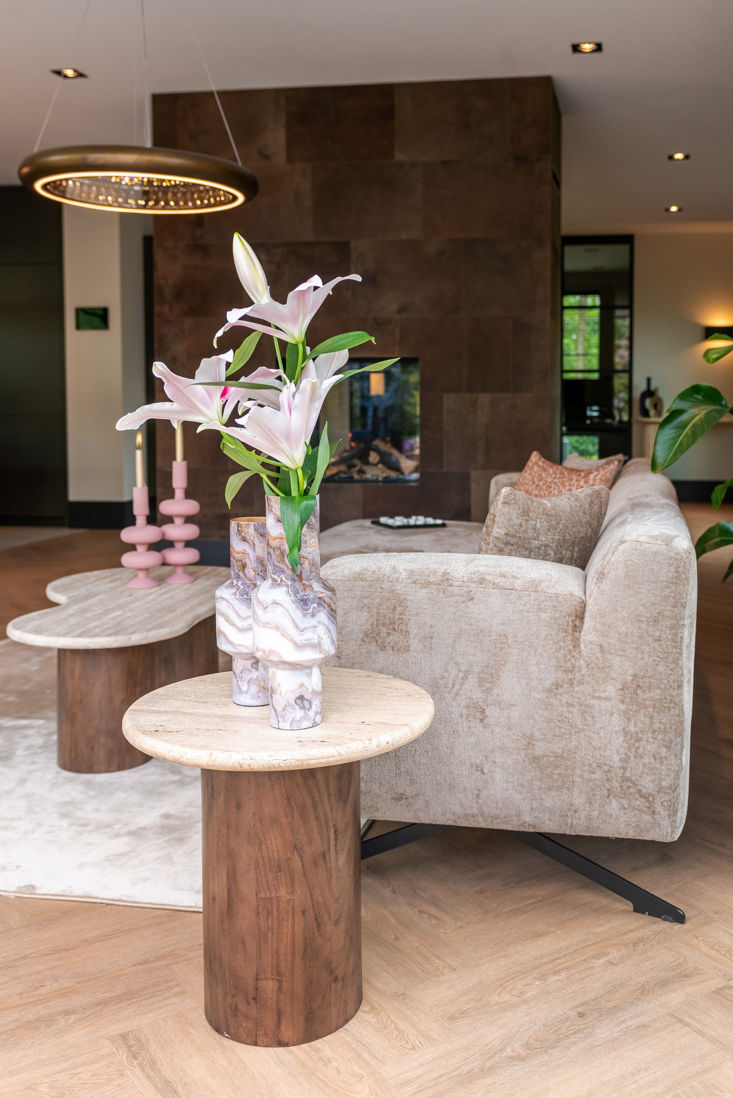 Richmond Interiors Beistelltisch Douglas brown 50Ø