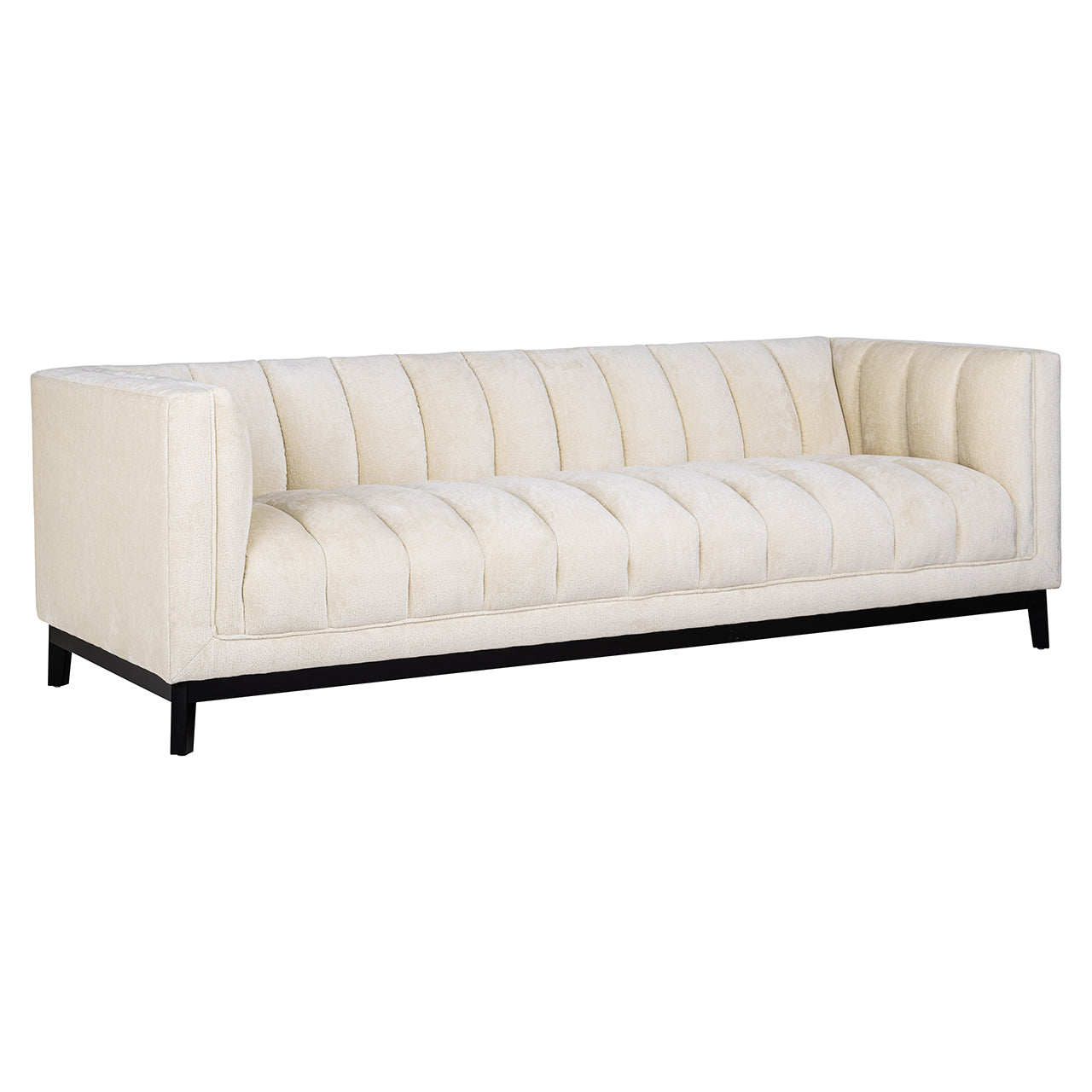 Richmond Interiors Sofa Beaudy, weißes Chenille 3-Sitzer Sofa Richmond Interiors