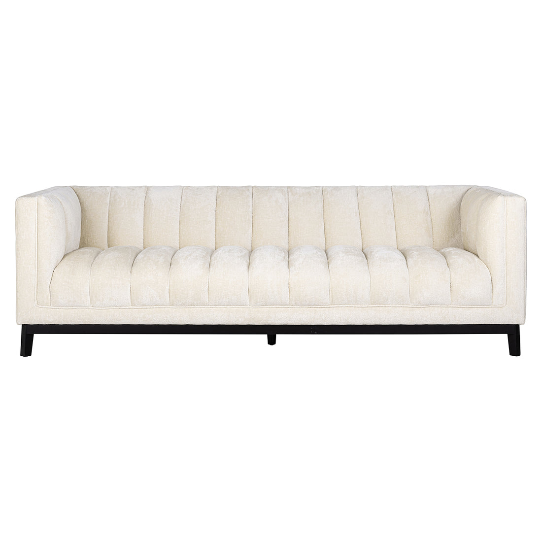 Richmond Interiors Sofa Beaudy, weißes Chenille 3-Sitzer Sofa Richmond Interiors