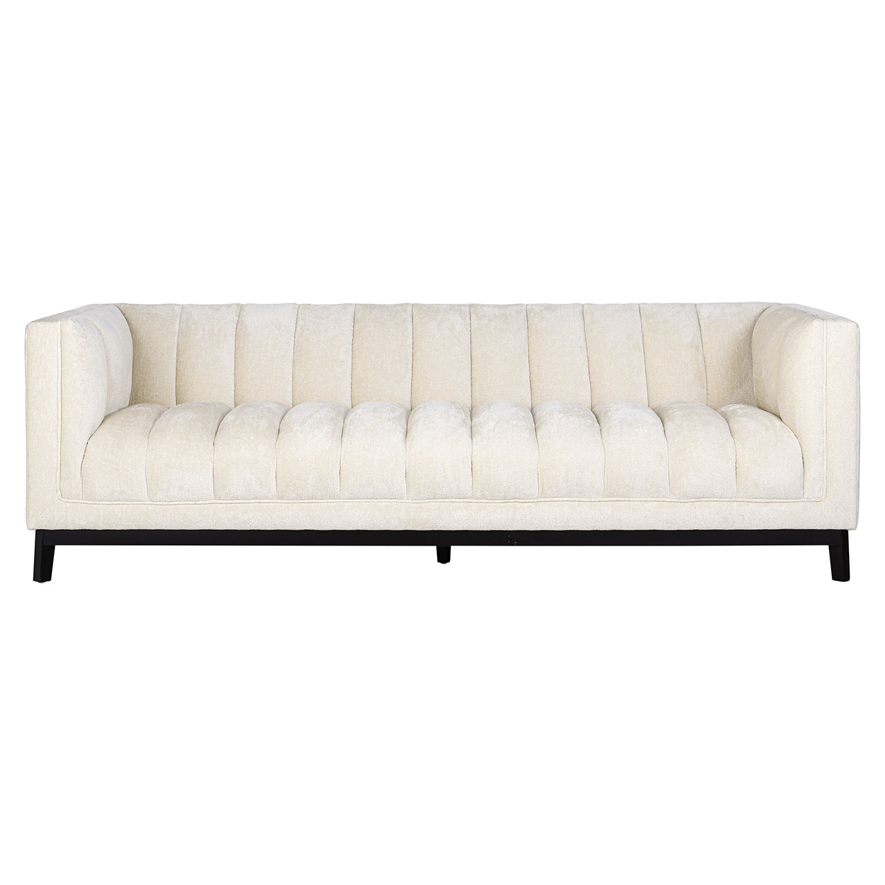 Richmond Interiors Sofa Beaudy, weißes Chenille 3-Sitzer Sofa Richmond Interiors