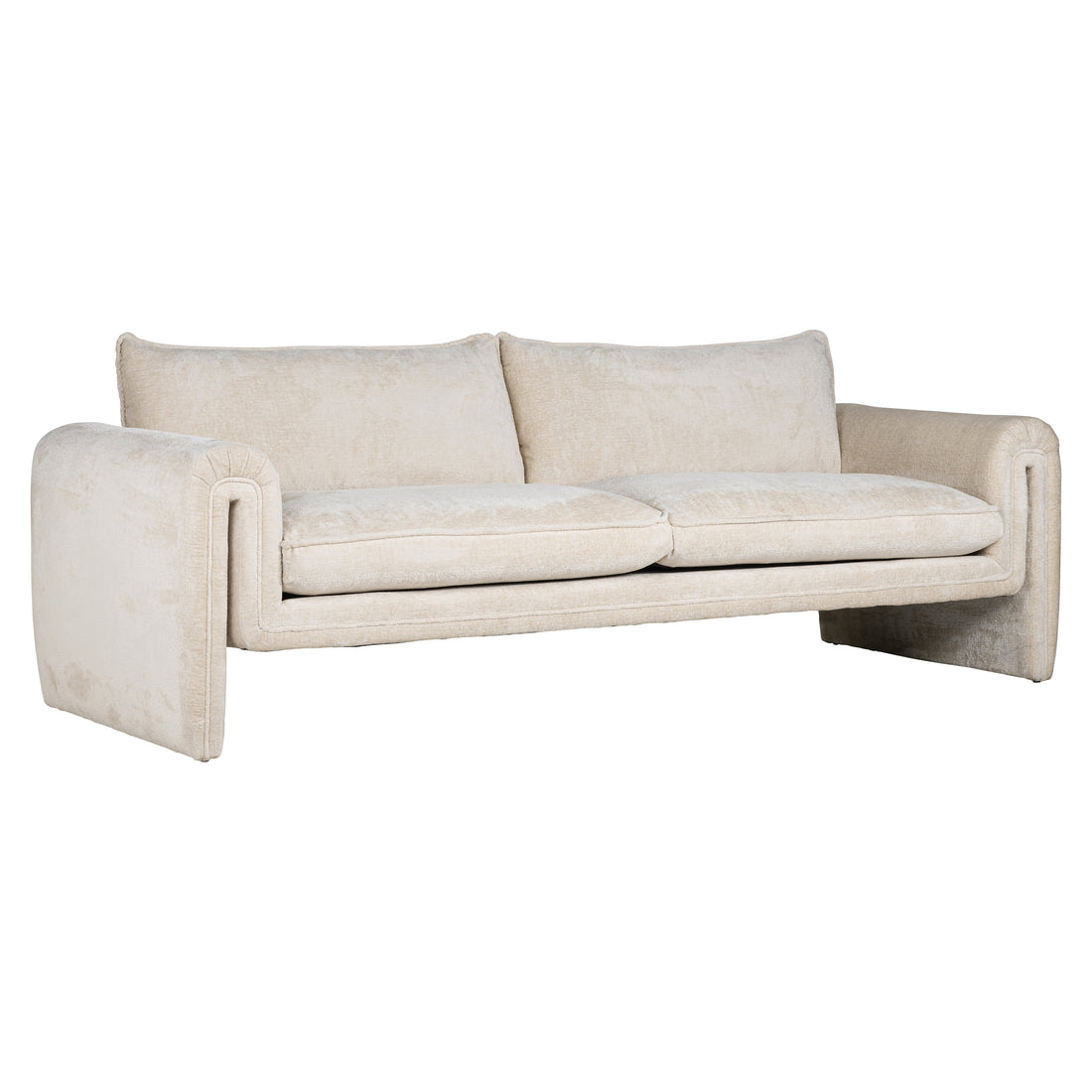 Richmond Interiors Couch Sandro white chenille bergen 900 white chenille 3-Sitzer Sofa Richmond Interiors