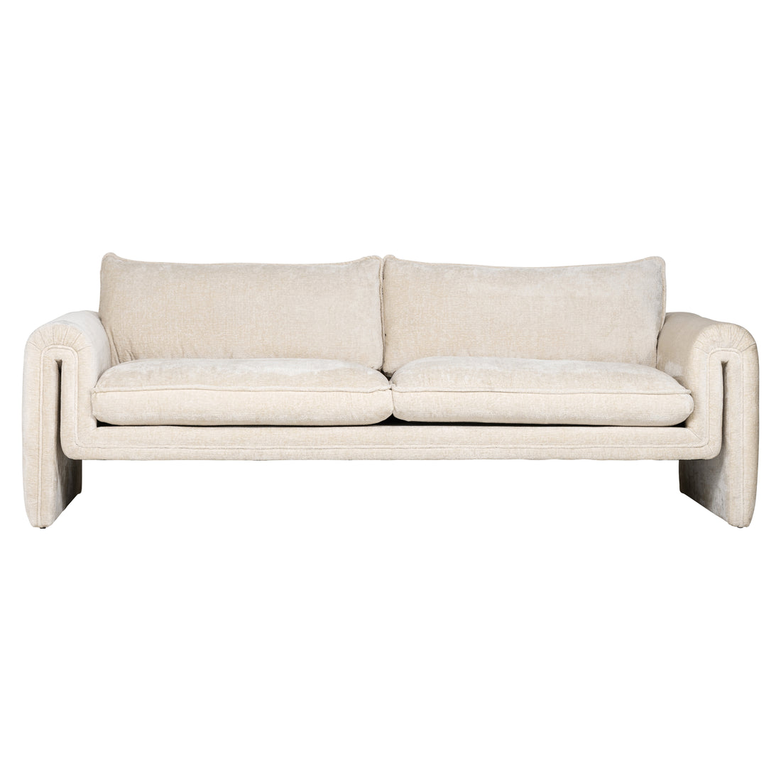 Richmond Interiors Couch Sandro white chenille bergen 900 white chenille 3-Sitzer Sofa Richmond Interiors