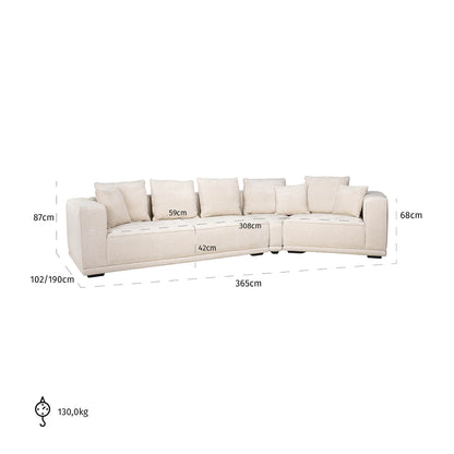 Richmond Interiors Sofa Lusso niagara beige 4-seater Sofa Richmond Interiors