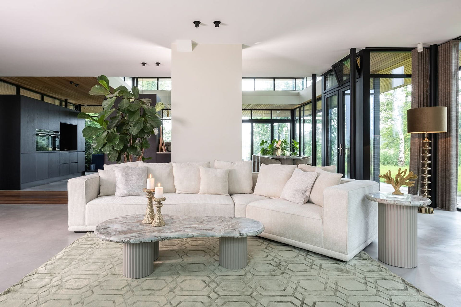 Richmond Interiors Beistelltisch Coronel – Blush Beige Beistelltisch rund Richmond Interiors