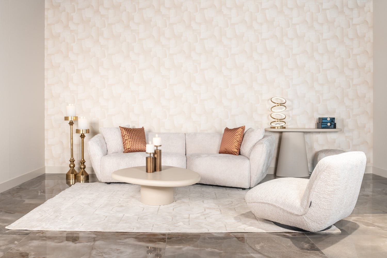 Richmond Interiors Couchtisch Clayton beige 110x90