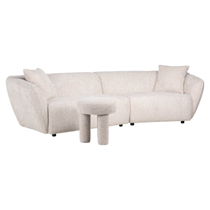 Richmond Interiors Hocker Pommery lovely cream (Be Lovely 11 Cream) Pouf rund Richmond Interiors