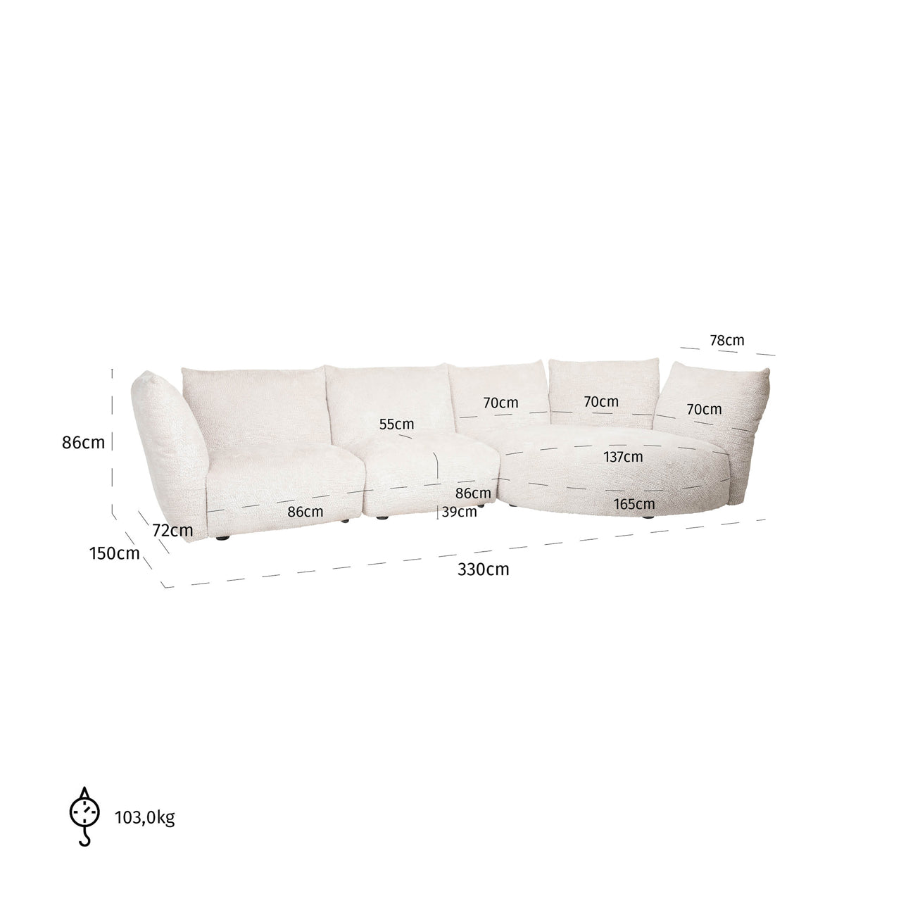 Richmond Interiors Sofa Loyd lovely cream Sofa Richmond Interiors