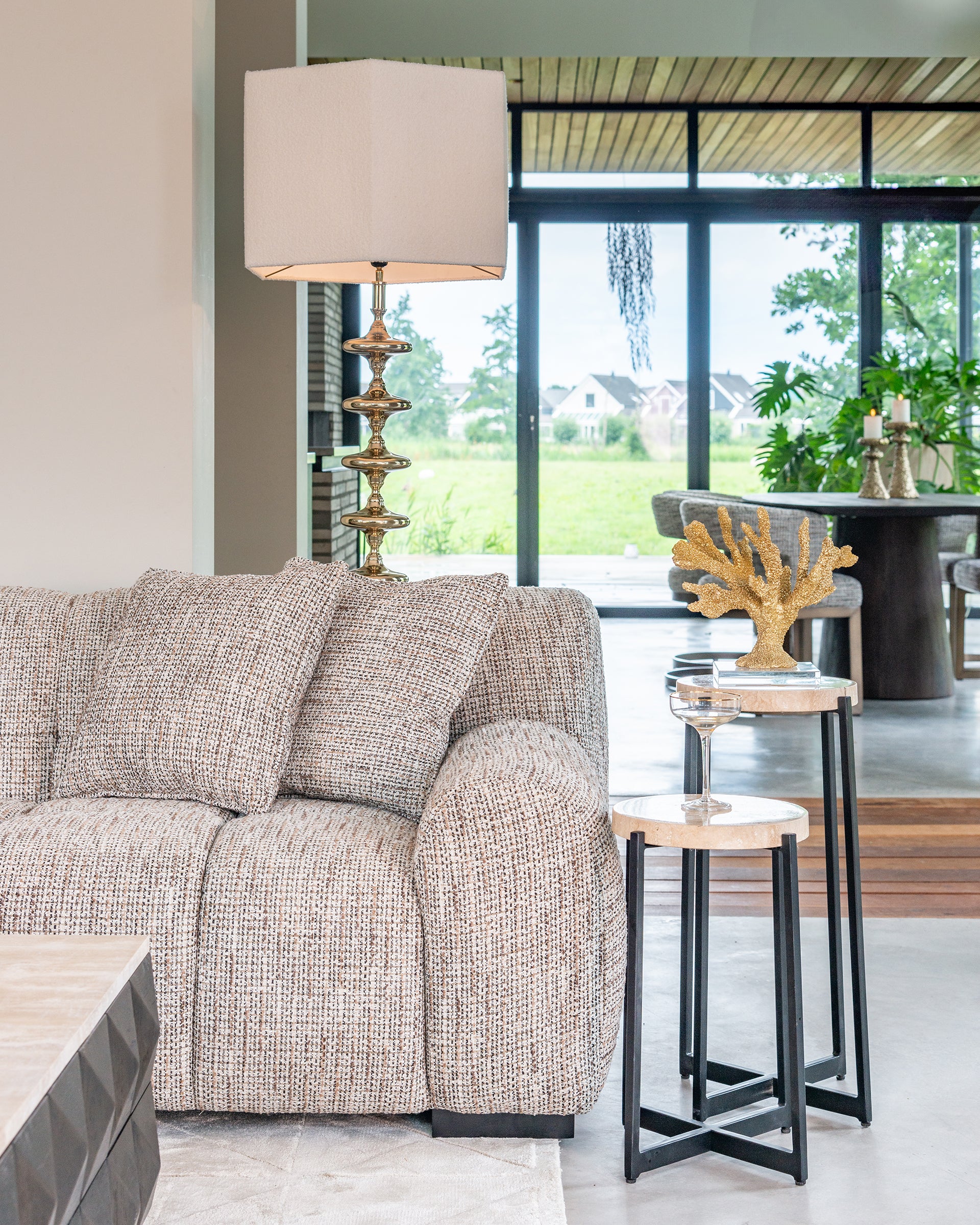 Richmond Interiors Sofa Hazel 3-Sitzer + Lounge links trendy nature (Be Trendy 01 Nature) 3-Sitzer Sofa Richmond Interiors