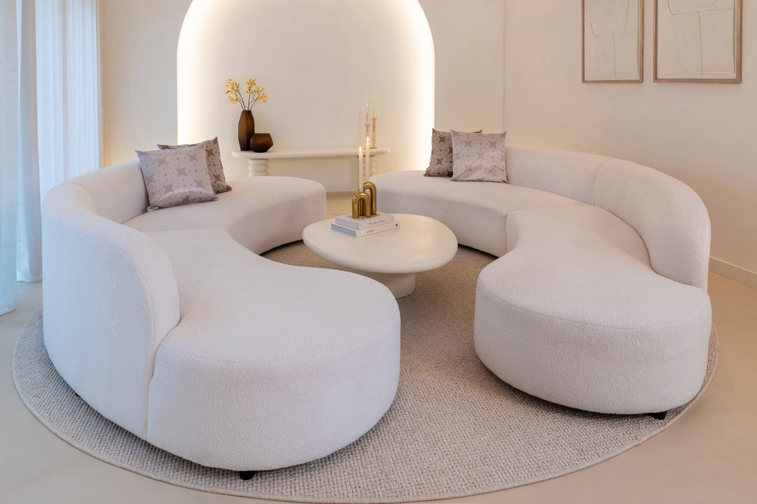 Richmond Interiors Couchtisch Bloomstone white 110x90 Couchtisch Richmond Interiors