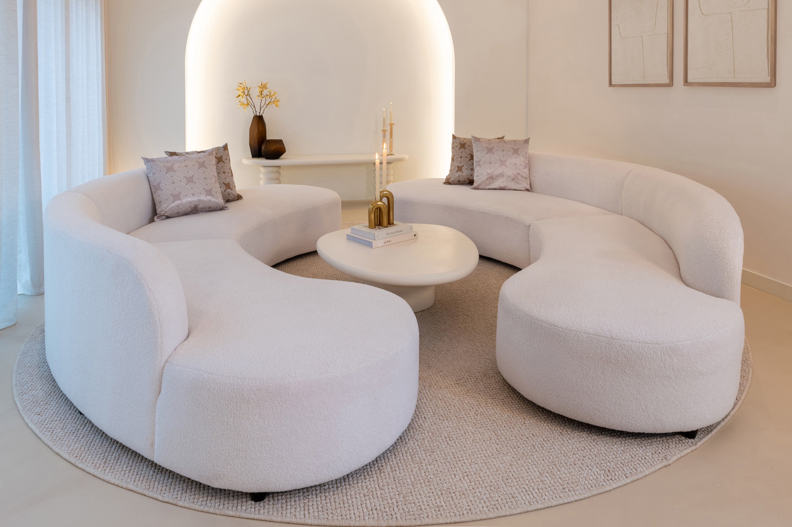 Richmond Interiors Couchtisch Bloomstone white 110x90 Couchtisch Richmond Interiors