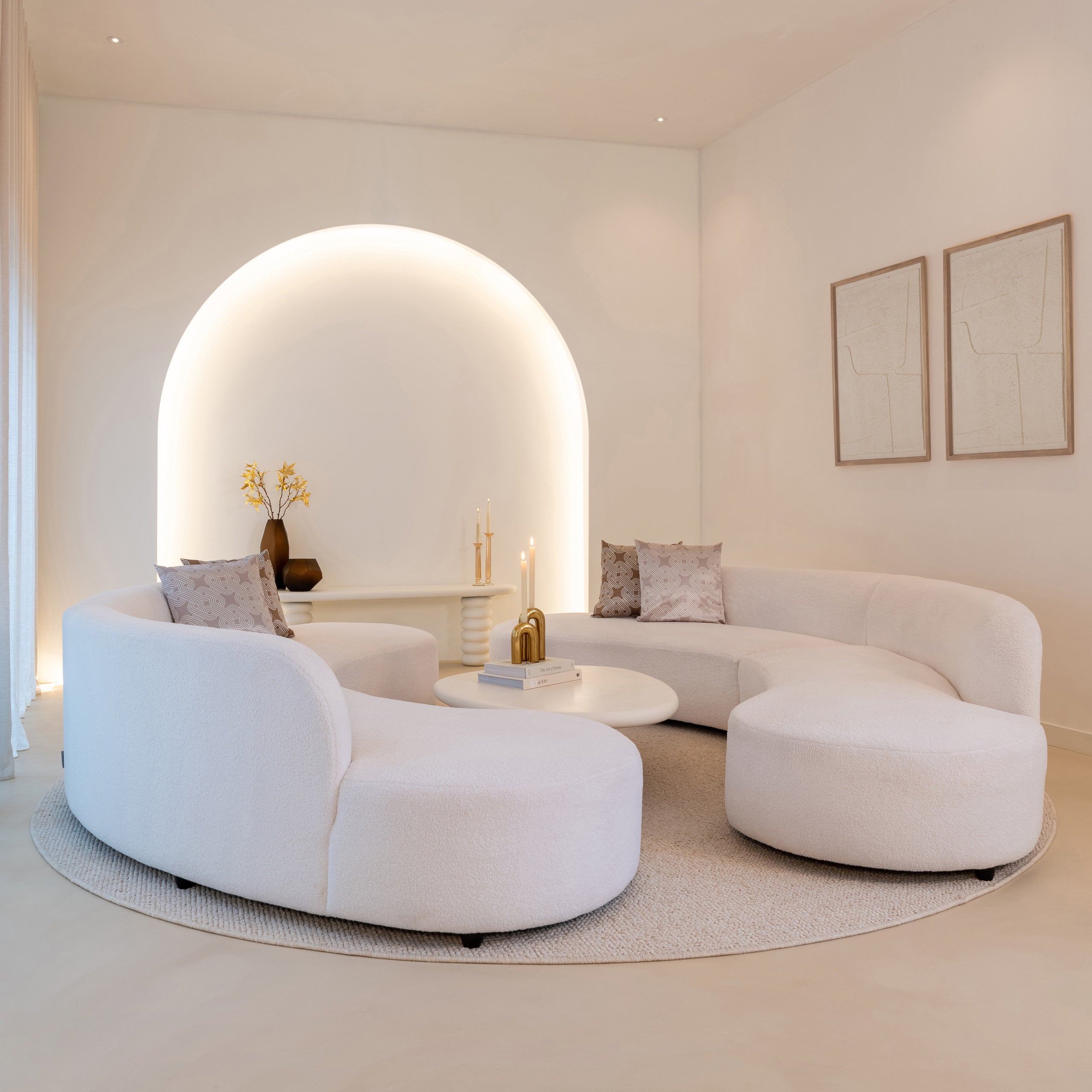 Richmond Interiors Couchtisch Bloomstone white 110x90 Couchtisch Richmond Interiors