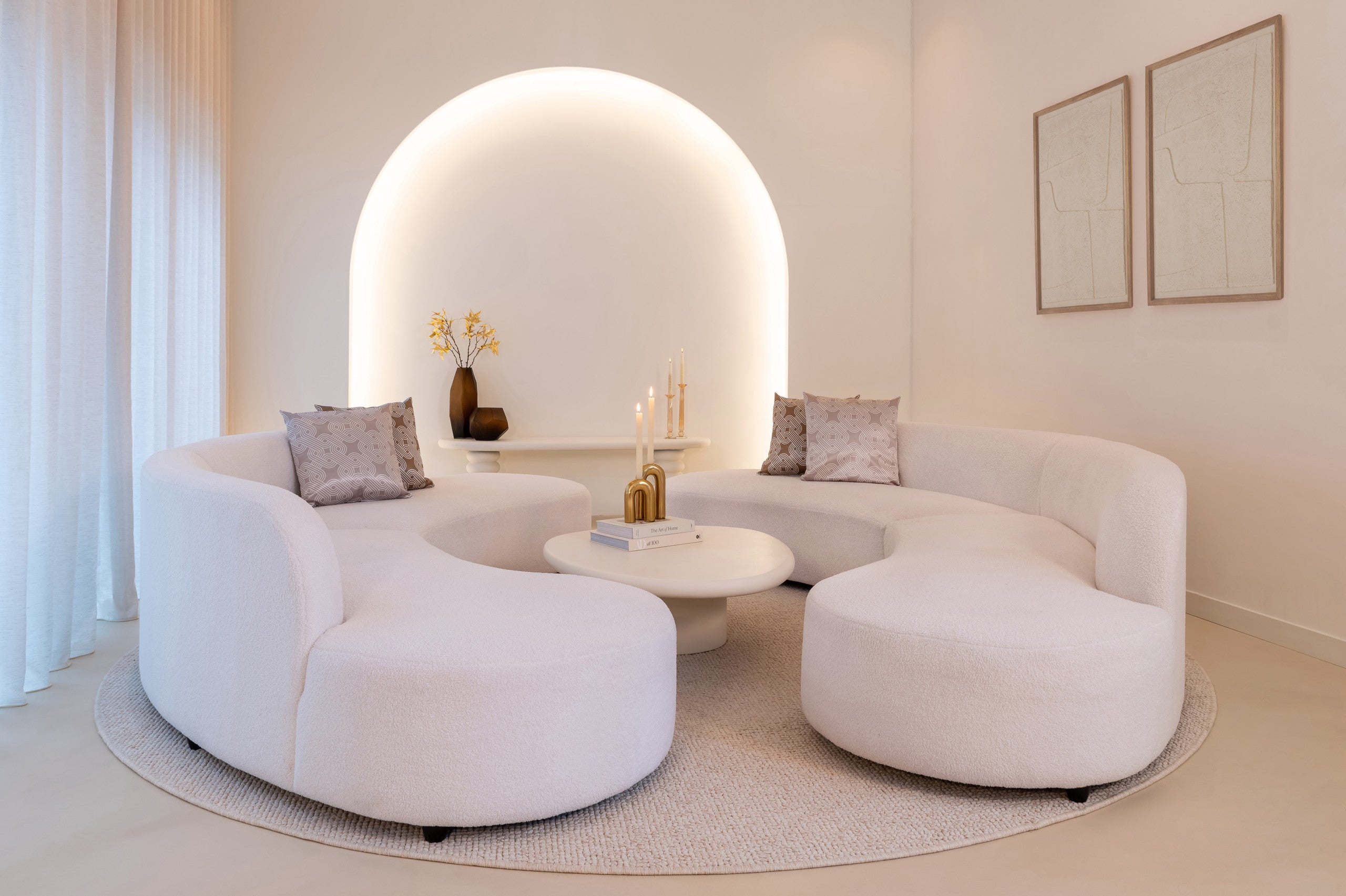 Richmond Interiors Couchtisch Bloomstone white 110x90 Couchtisch Richmond Interiors