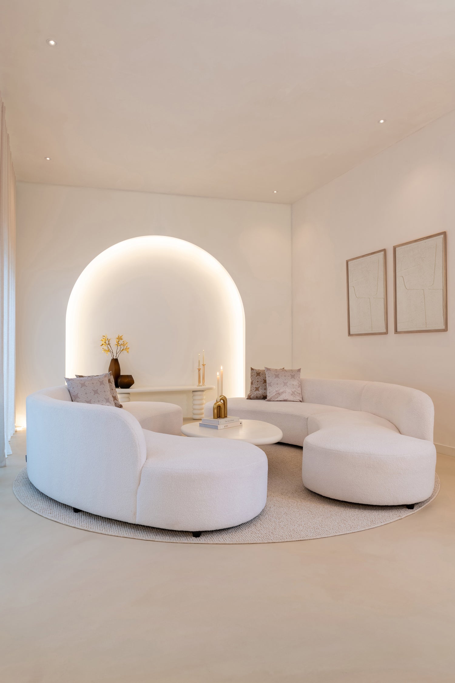 Richmond Interiors Couchtisch Bloomstone white 110x90 Couchtisch Richmond Interiors