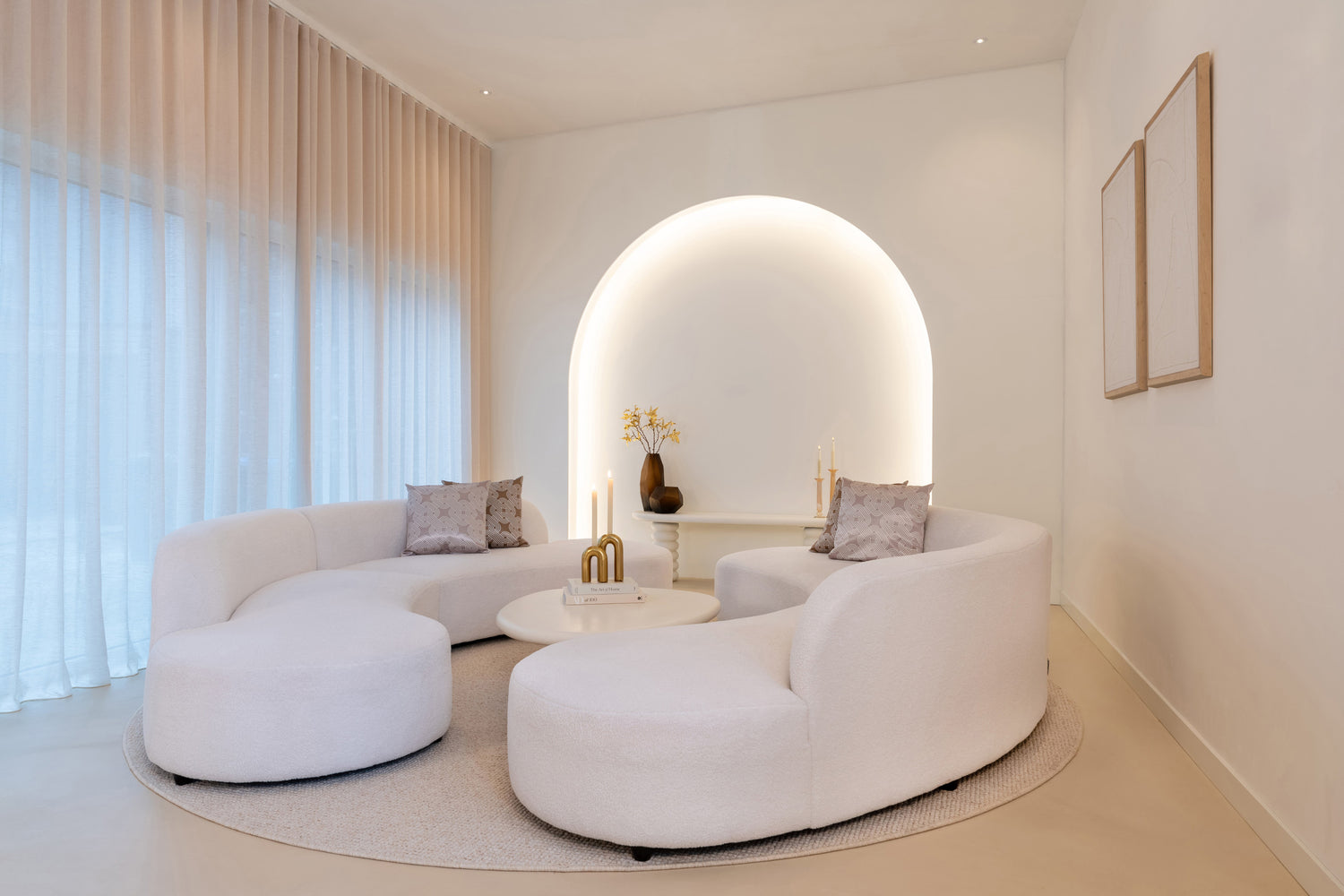 Richmond Interiors Couchtisch Bloomstone white 110x90 Couchtisch Richmond Interiors