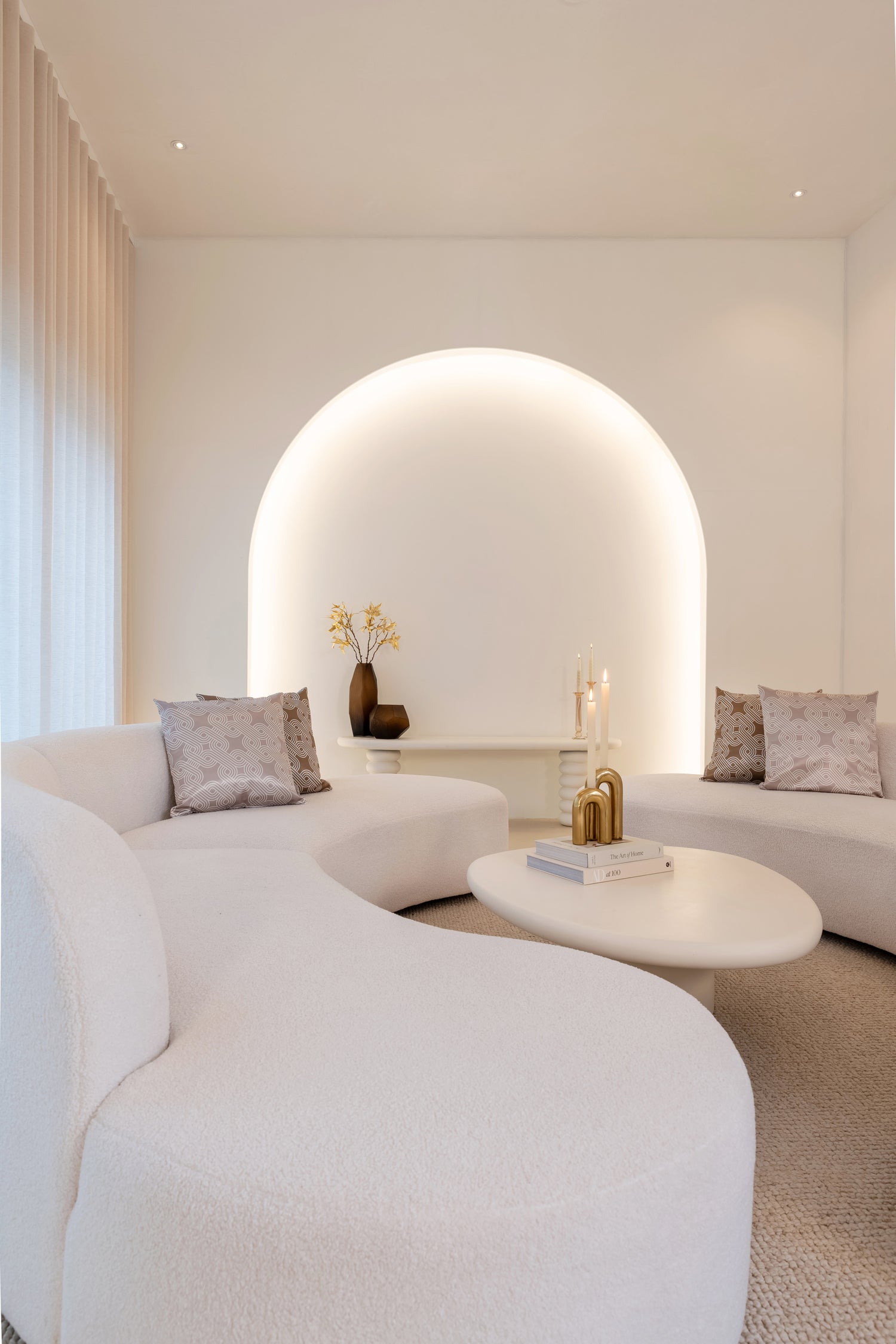 Richmond Interiors Couchtisch Bloomstone white 110x90 Couchtisch Richmond Interiors