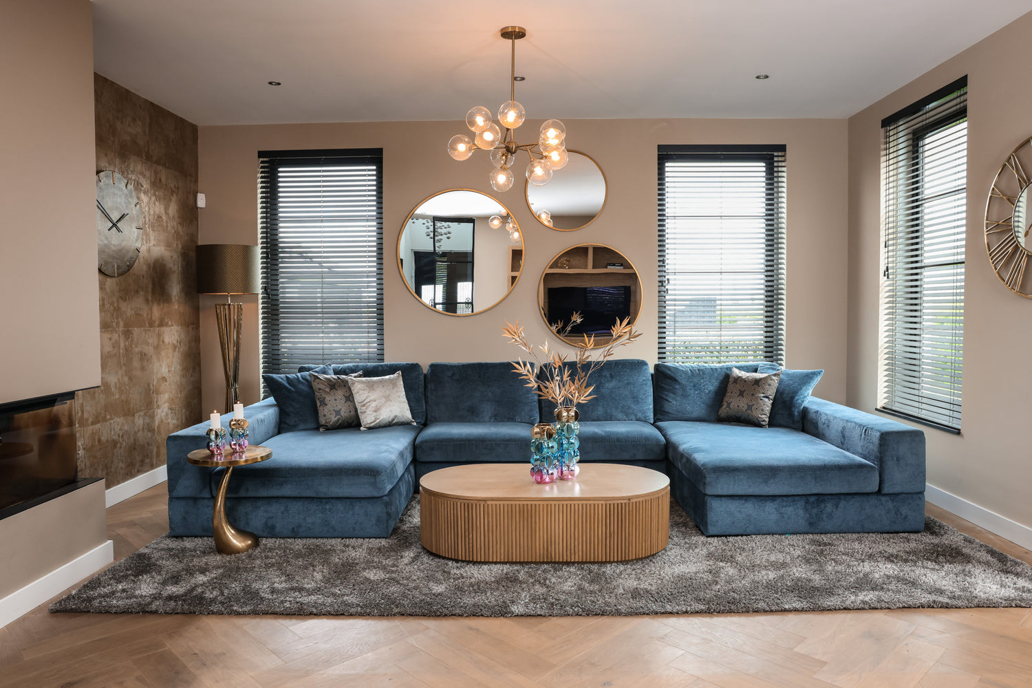 Richmond Interiors Spiegel Maesa gold 90Ø Spiegel Richmond Interiors