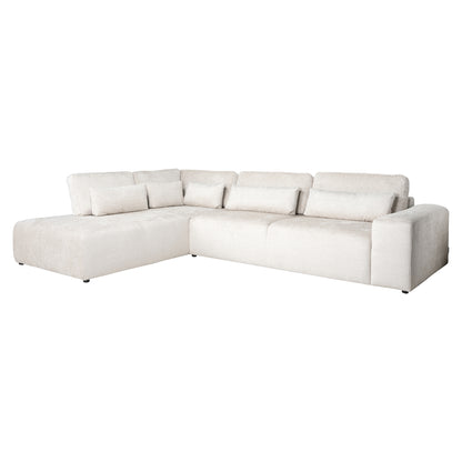 Richmond Interiors Sofa Lund cream fusion 3-seater + ottoman left Sofa Richmond Interiors