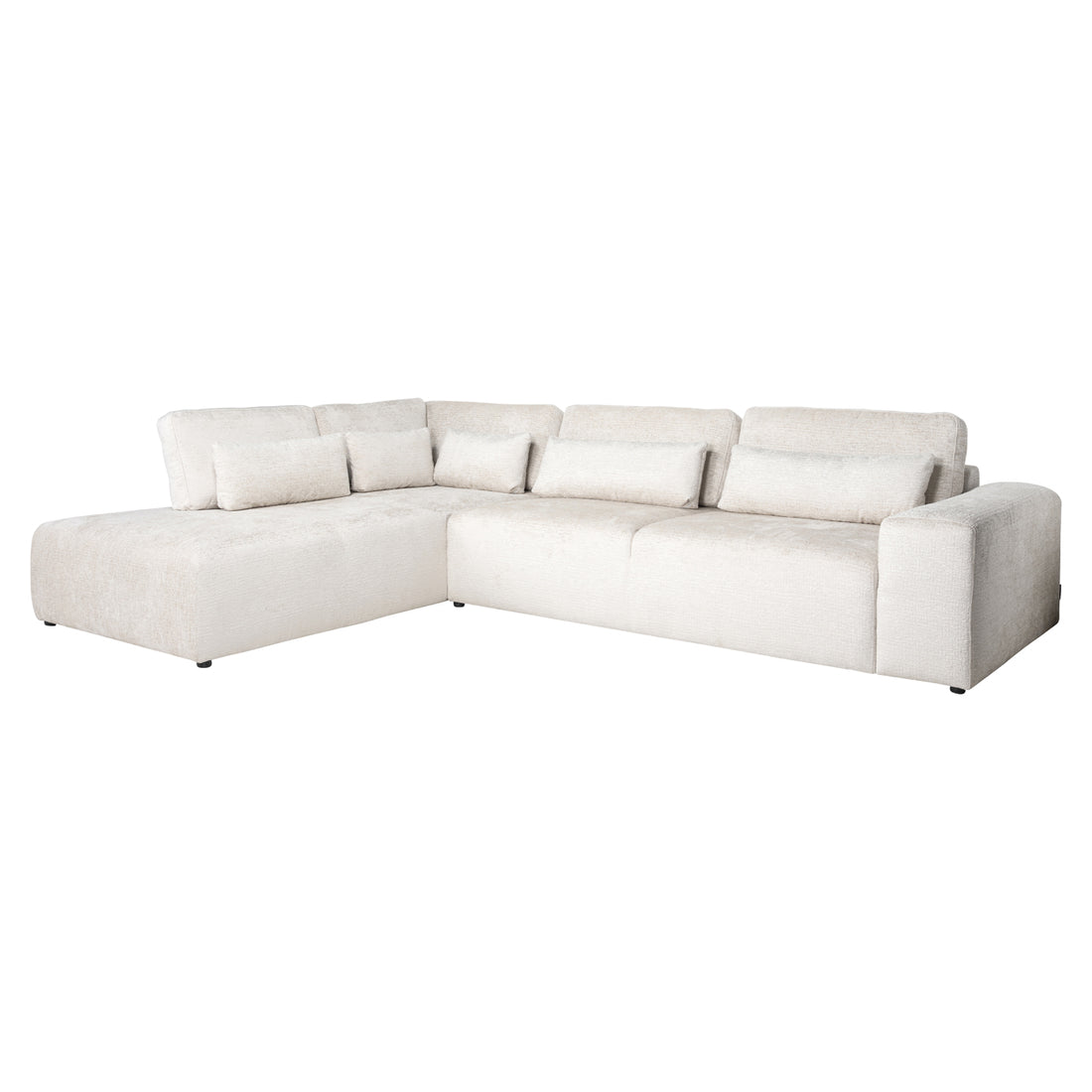 Richmond Interiors Sofa Lund cream fusion 3-seater + ottoman left Sofa Richmond Interiors
