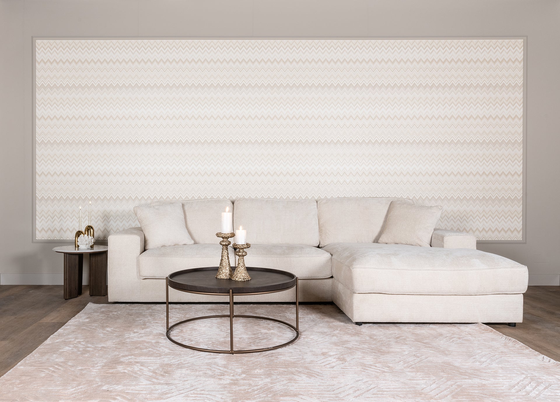 Richmond Interiors Couchtisch Zillon braun Couchtisch rund Richmond Interiors