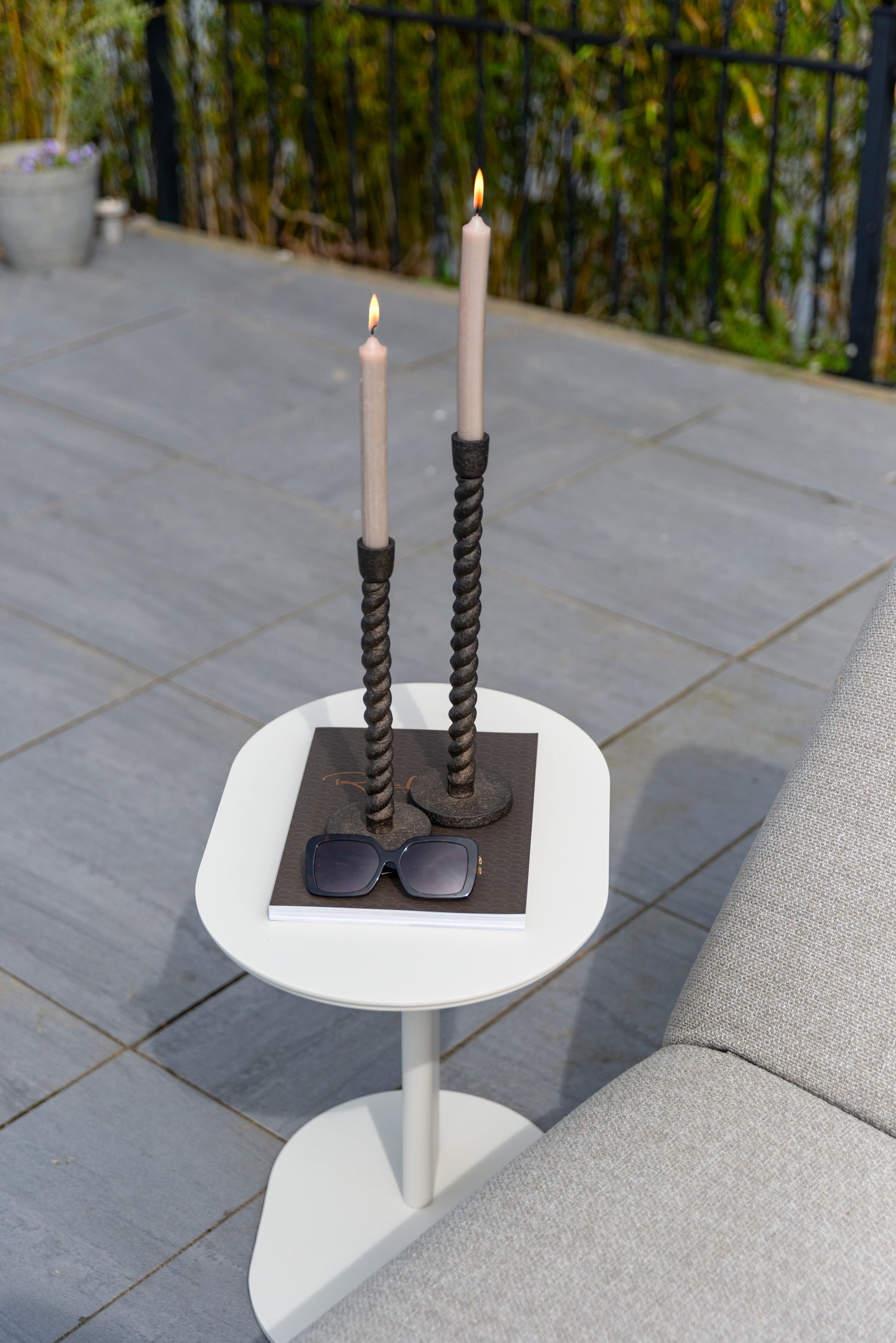 Richmond Interiors Outdoor Beistelltisch Quinn light beige Outdoor Beistelltisch Richmond Interiors
