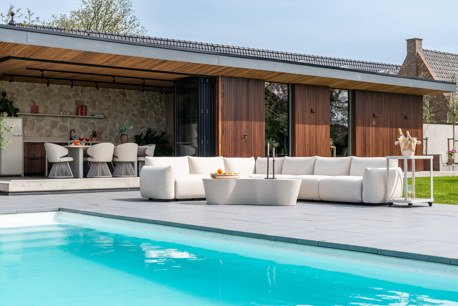 Richmond Interiors Garten Sofa Dawson beige alpine extra element Garten Sofa Richmond Interiors