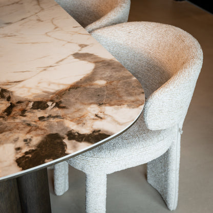 Richmond Interiors Esszimmerstuhl Viola natural linear