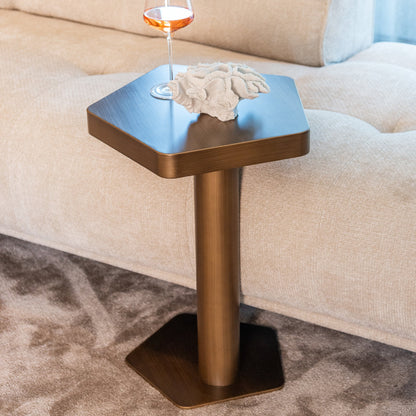 Richmond Interiors Sofatisch Hexa (Brushed Gold) Sofatisch Richmond Interiors