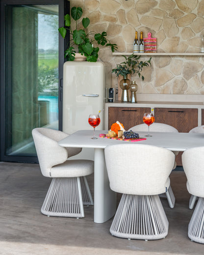 Richmond Interiors Outdoor Esstisch Senza light beige  220