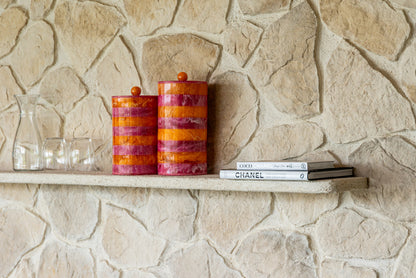 Richmond Interiors Aufbewahrungsbox Lilybelle pink/orange storage jar large Aufbewahrungsbox Richmond Interiors