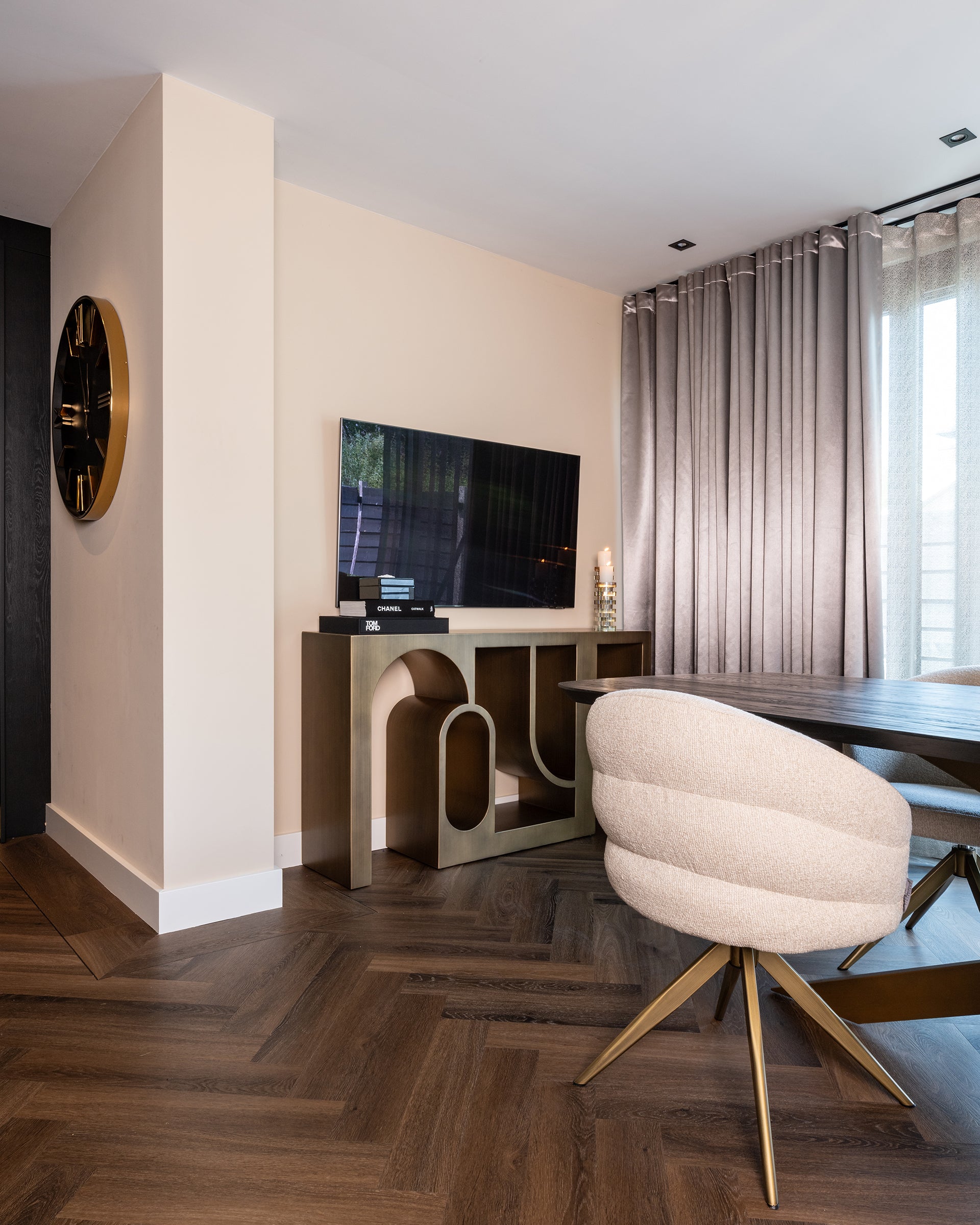 Richmond Interiors Konsolentisch Lugano – Brushed Gold Konsolentisch Richmond Interiors