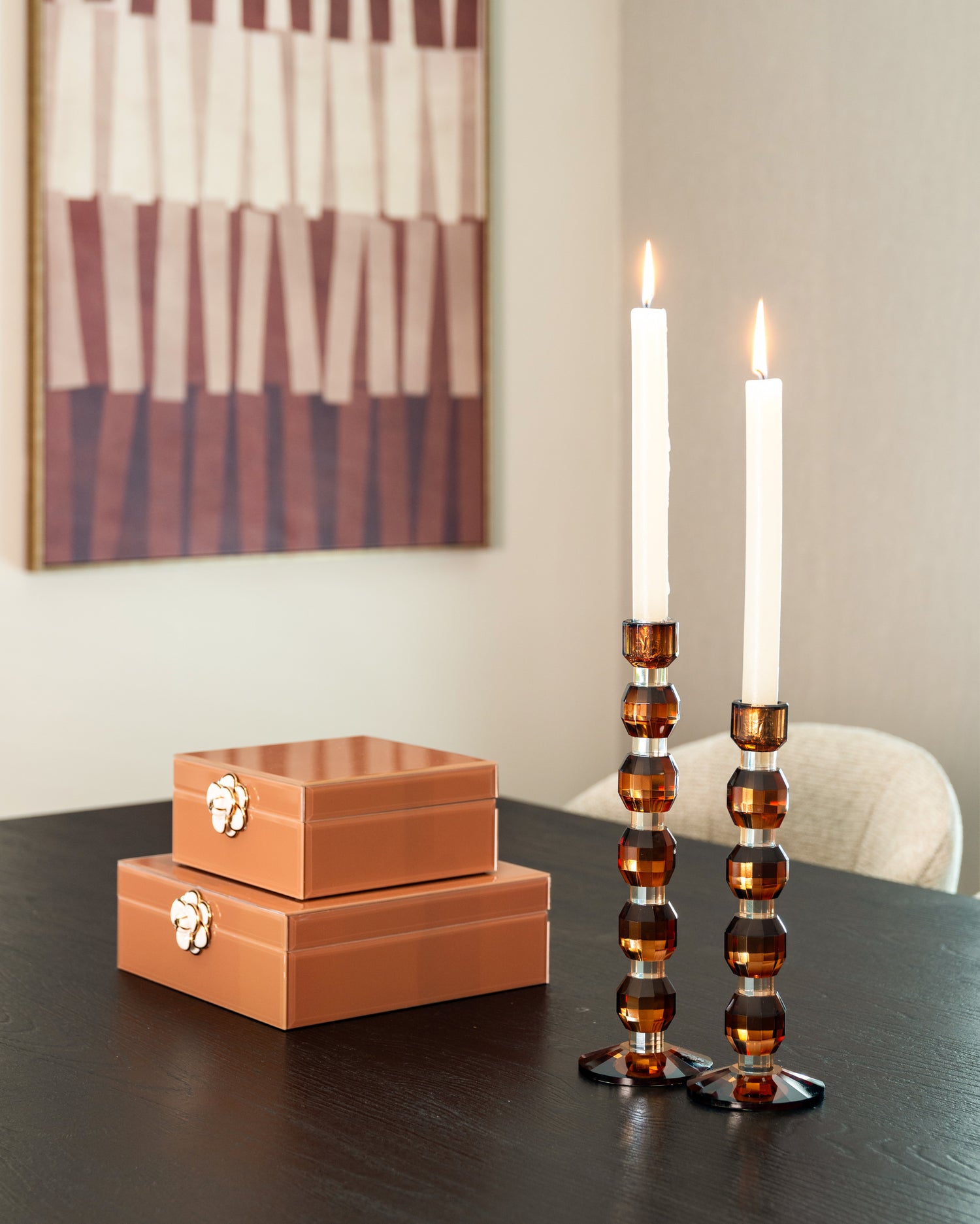 Richmond Interiors Aufbewahrungsbox Floral brown small
