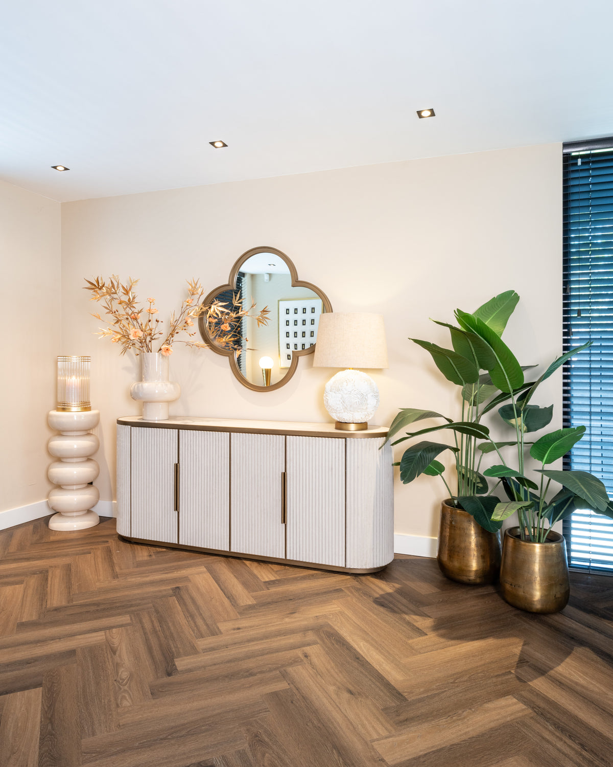 Richmond Interiors Tischlampe Jamie white Richmond Interiors